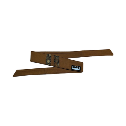 Crowntown Headbands: Sandana Brown & Green Flying Skulls