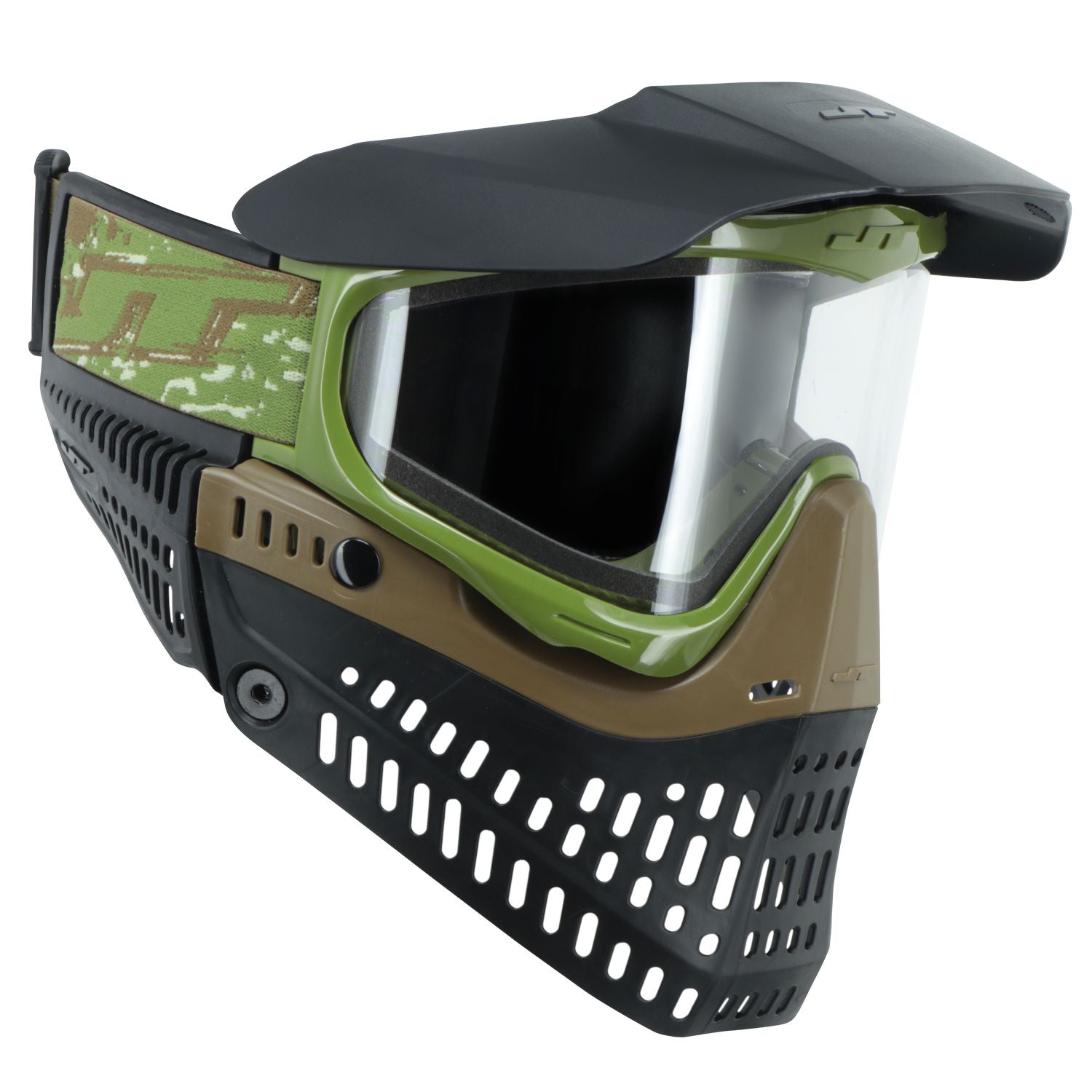 JT PROFLEX SE PAINTBALL MASK - OLIVE/BROWN W/CLEAR LENS