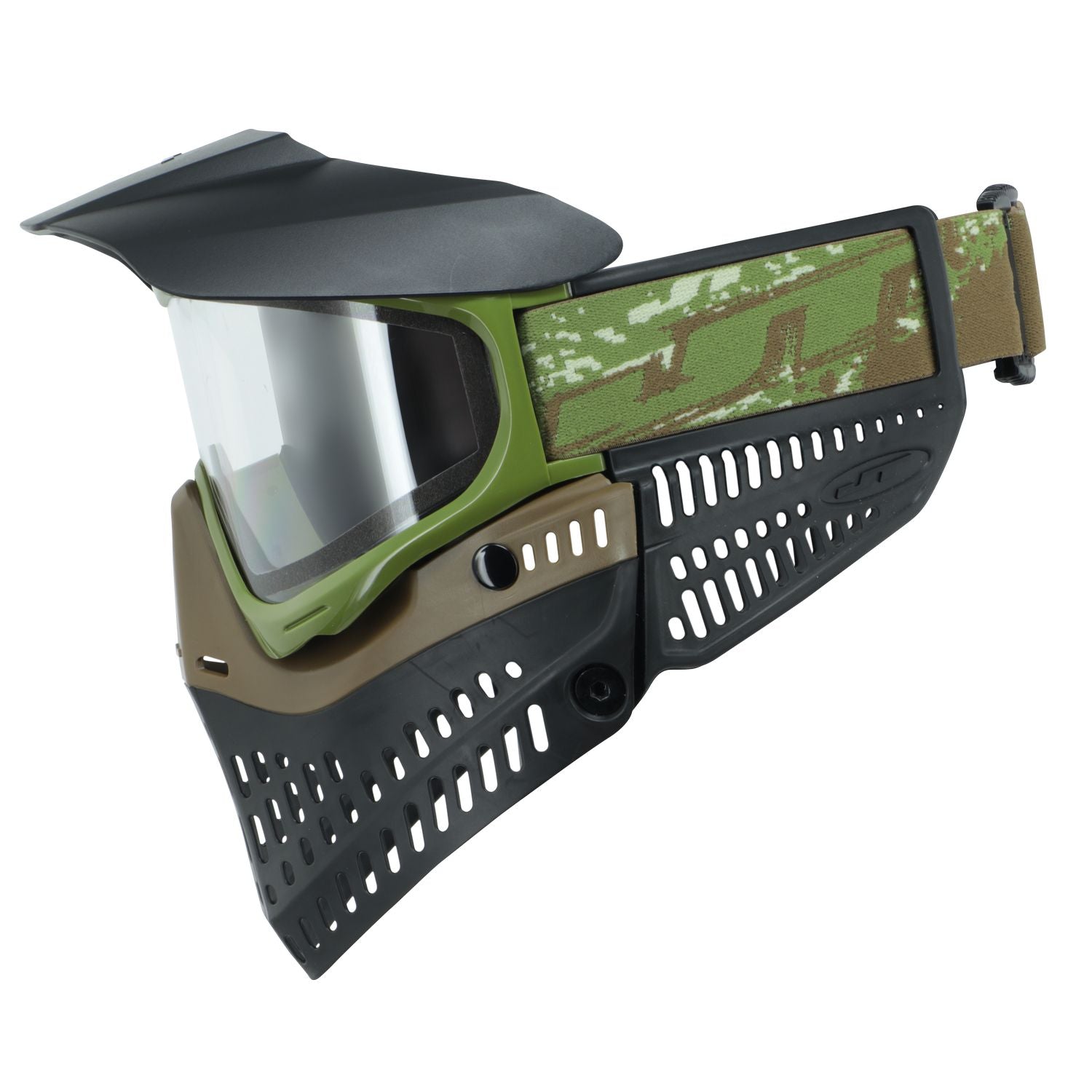 JT PROFLEX SE PAINTBALL MASK - OLIVE/BROWN W/CLEAR LENS